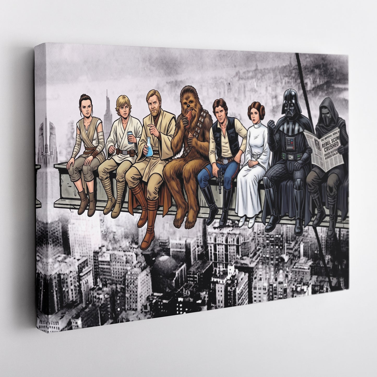 Star Wars Lunch Atop a Skyscraper Canvas Wall Art