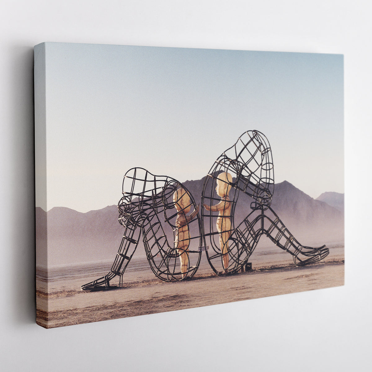 Two People Turning Their Backs by Alexander Milov Canvas Art - Modern Decor