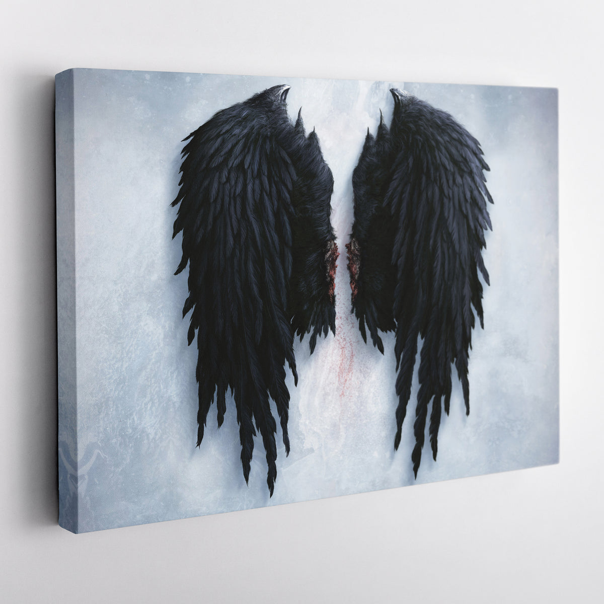 Banksy Angel Black Wings Canvas Wall Art – Bold Street Art Decor