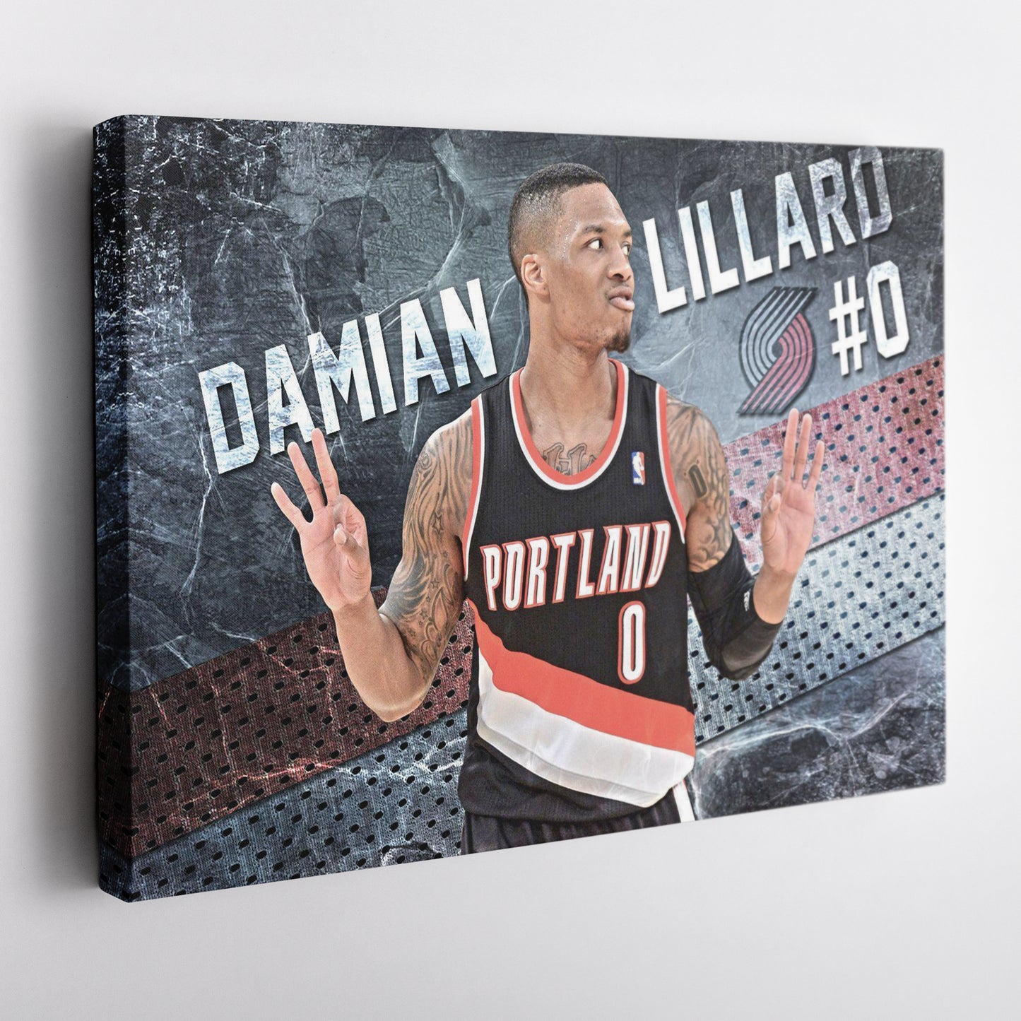 Damian Lillard #0 Basketball Canvas Wall Art – Portland Trail Blazers Decor
