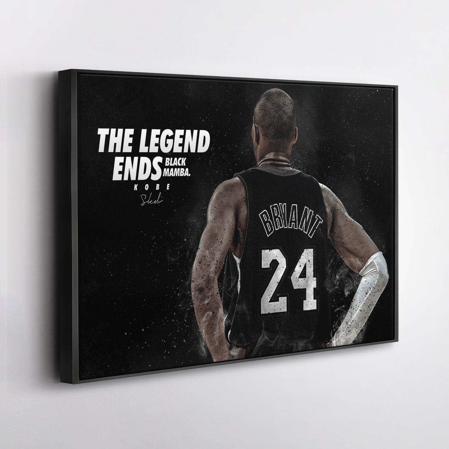 Kobe Bryant Black Mamba Legend Canvas Wall Art – NBA Basketball Star