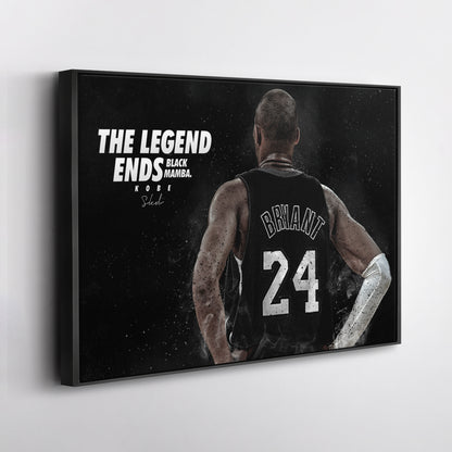 Kobe Bryant Black Mamba Legend Canvas Wall Art – NBA Basketball Star
