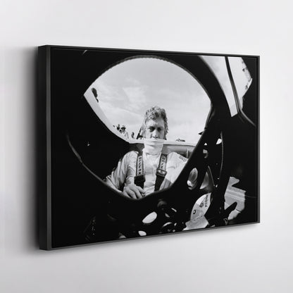 Steve McQueen Black and White Poster – Canvas Wall Art Decor