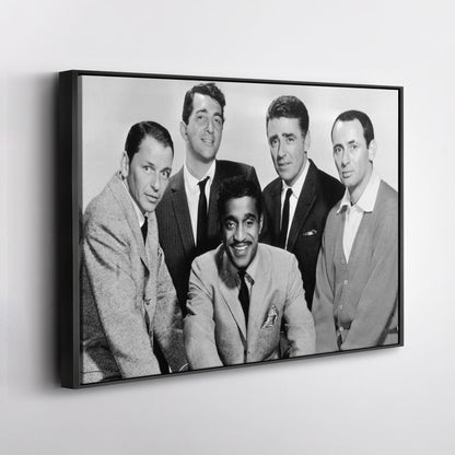 Rat Pack Black and White Canvas Art – Hollywood Legends Decor