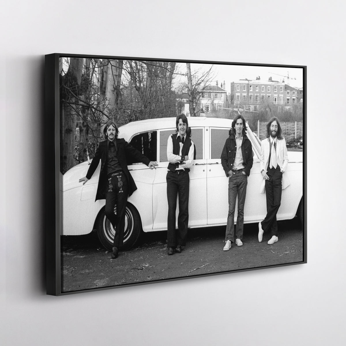 The Beatles Car Music Group Canvas Wall Art – Iconic Band Decor