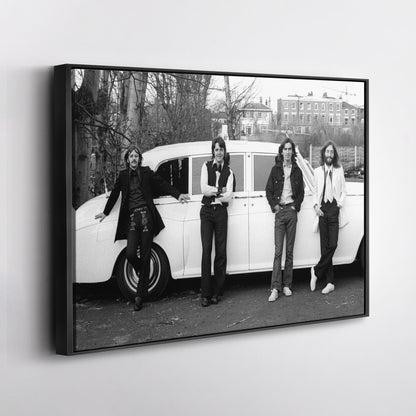 The Beatles Car Music Group Canvas Wall Art – Iconic Band Decor