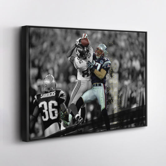 David Tyree Helmet Catch Canvas Wall Art Decor - Legendary NFL Moment Art