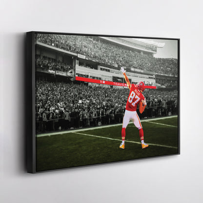 Travis Kelce Kansas City Chiefs Canvas Wall Art – NFL Superstar Decor
