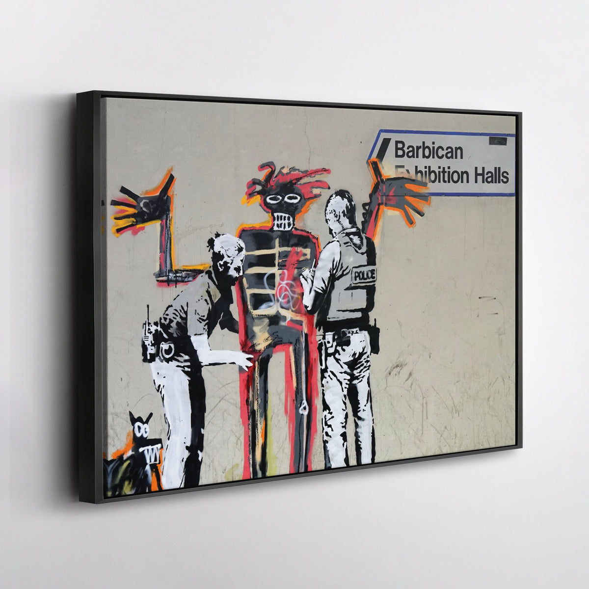 Banksy x Basquiat 'Installer' Canvas Print - Framed Wall Art