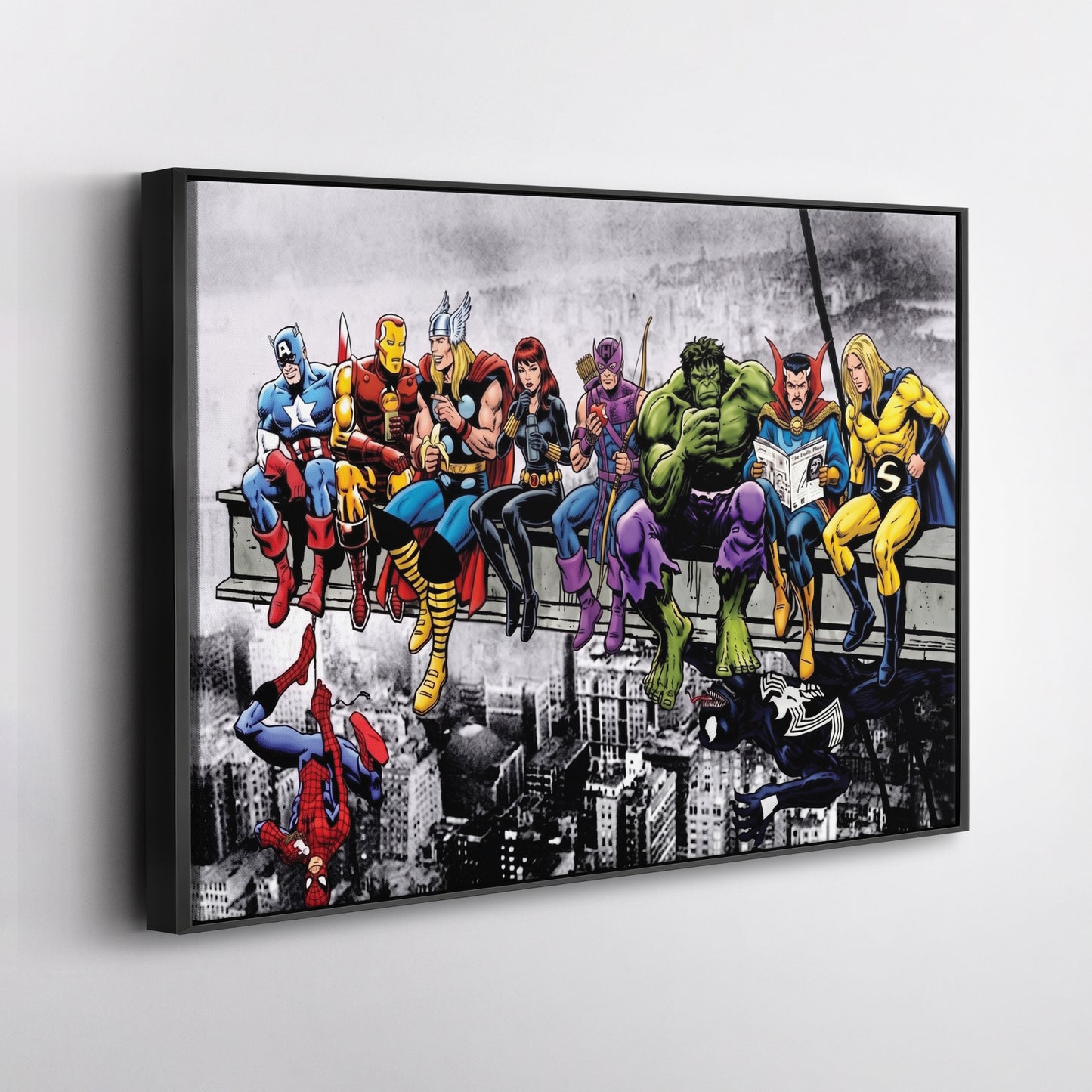 Marvel Avengers Lunch Atop a Skyscraper Canvas Wall Art