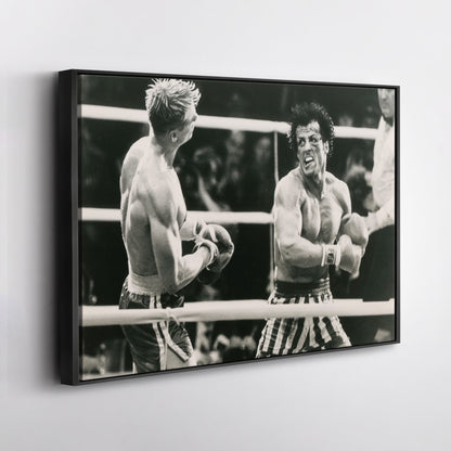 Rocky Balboa vs Ivan Drago Poster – Boxing Movie Canvas Wall Art Decor
