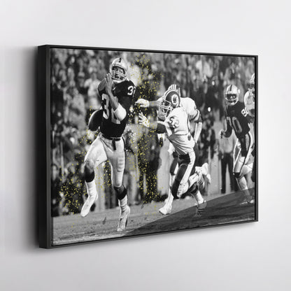 Marcus Allen Reverse Run Canvas Art - Raiders vs. Washington NFL Decor