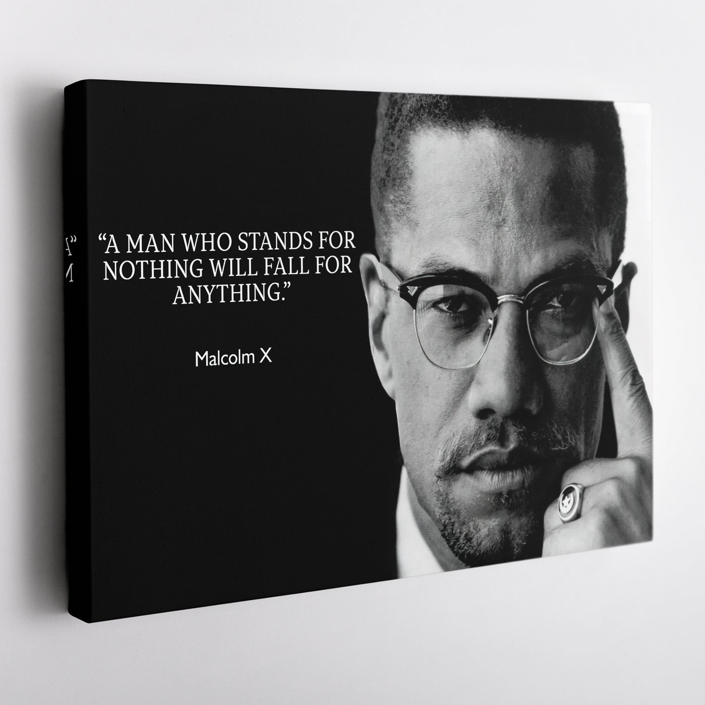 Malcolm X Motivational Quote Canvas Art - Inspirational Wall Decor Print
