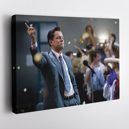The Wolf of Wall Street Leonardo DiCaprio Canvas Wall Art – Legendary Movie Character Decor