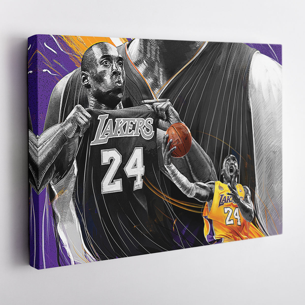 Kobe Bryant Lakers Canvas Wall Art – Mamba Mentality Home Decor