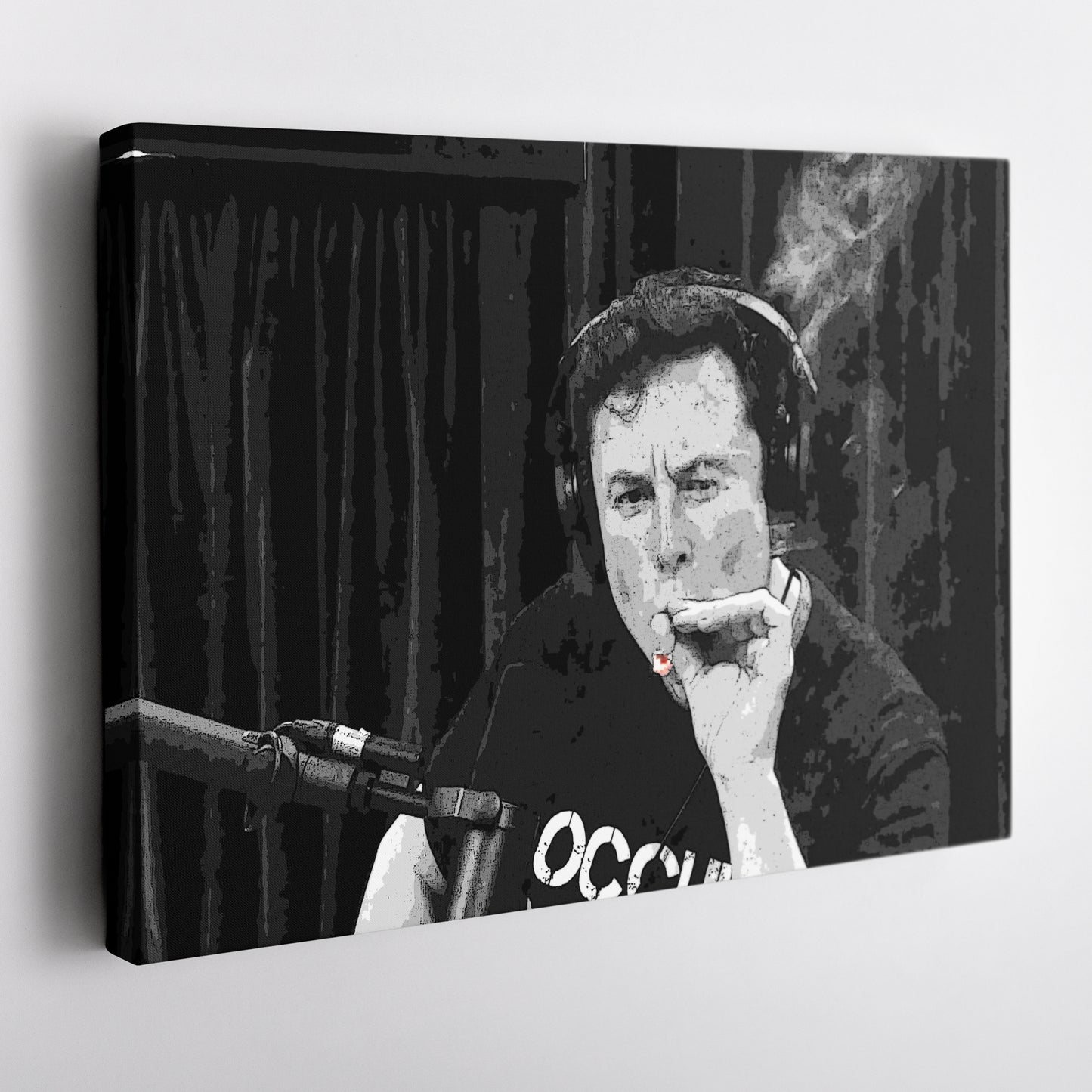 Elon Musk Smoking Canvas Wall Art – Entrepreneur Icon Print for Home