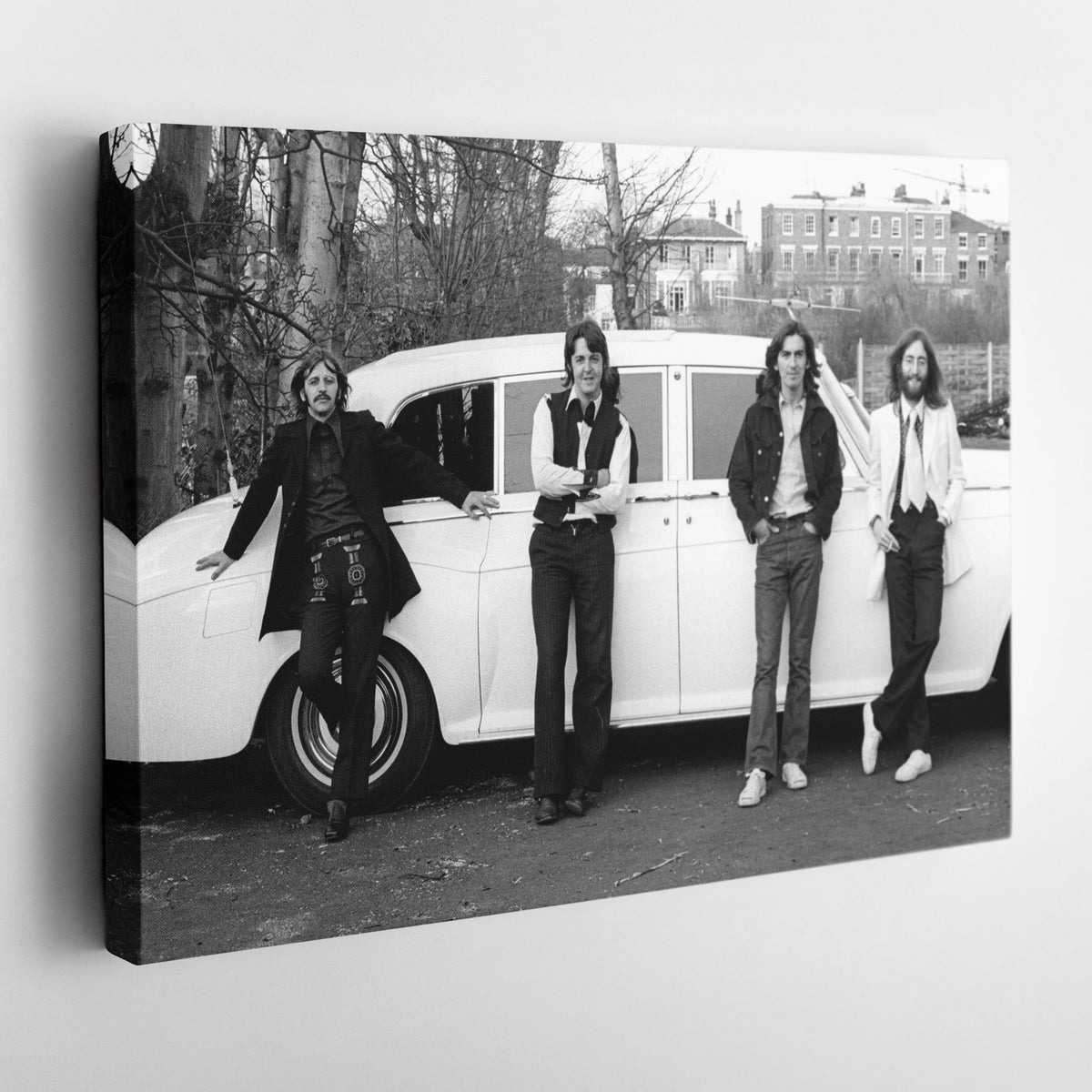The Beatles Car Music Group Canvas Wall Art – Iconic Band Decor