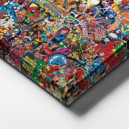 Marvel Comics Characters Canvas Art - Superhero Wall Decor Framed Print