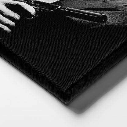 James Bond Black and White Painting Canvas Wall Art – Timeless Spy Decor