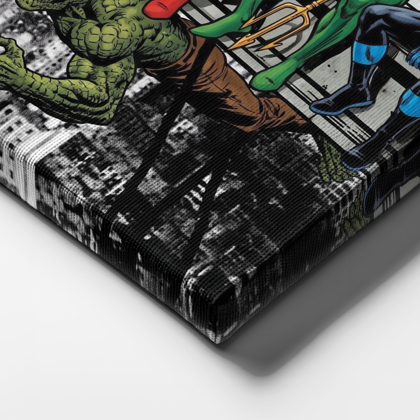 Justice League Lunch Atop a Skyscraper Canvas Wall Art