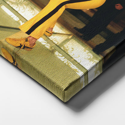 Kill Bill Uma Thurman Movie Scene Canvas Wall Art – Cinematic Action Poster