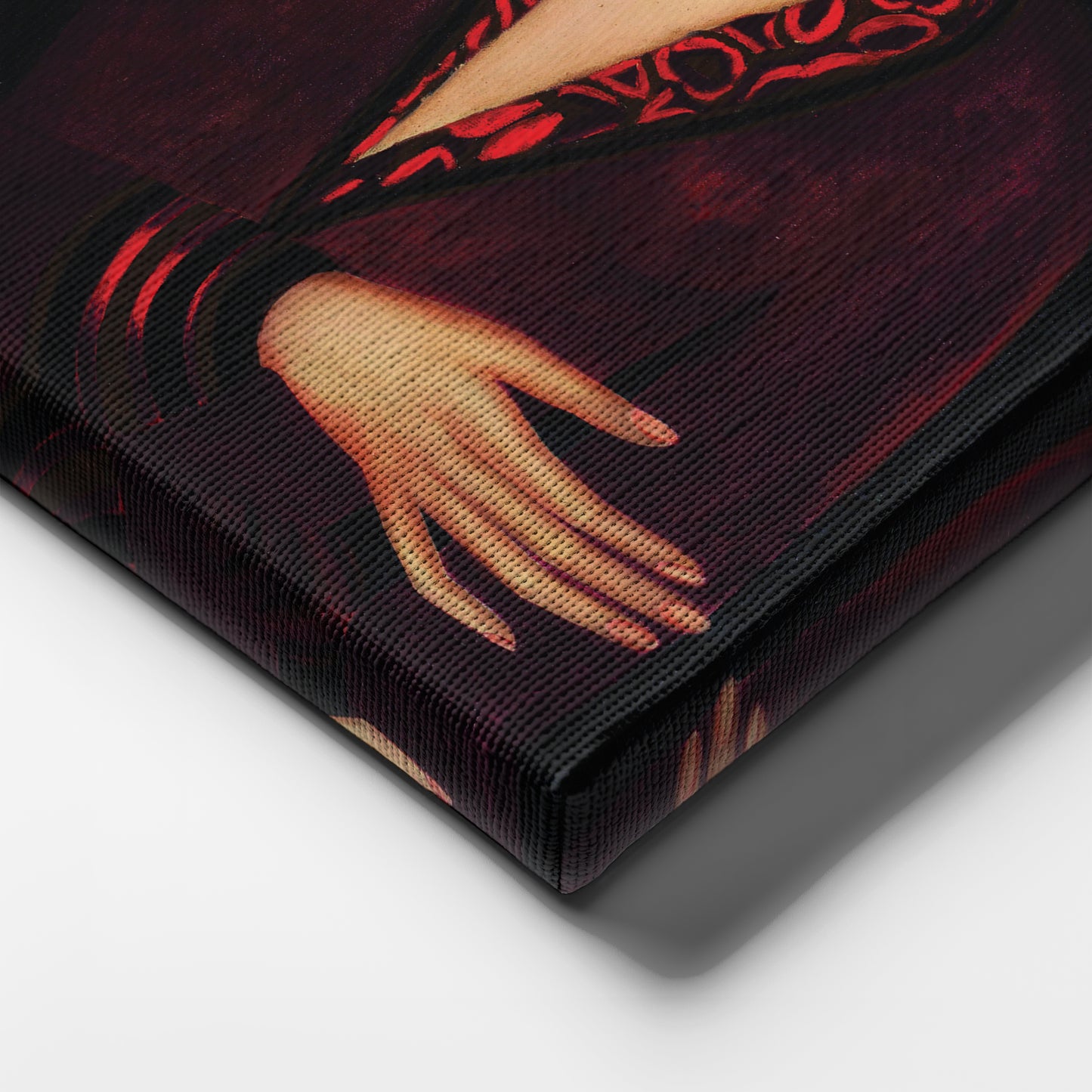 Frida Kahlo Poster with Red Dress Canvas Wall Art Home Decor Framed Art