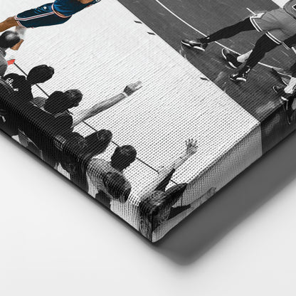 Stephen Curry No-Look Shot Canvas Art - NBA Golden State Warriors Decor