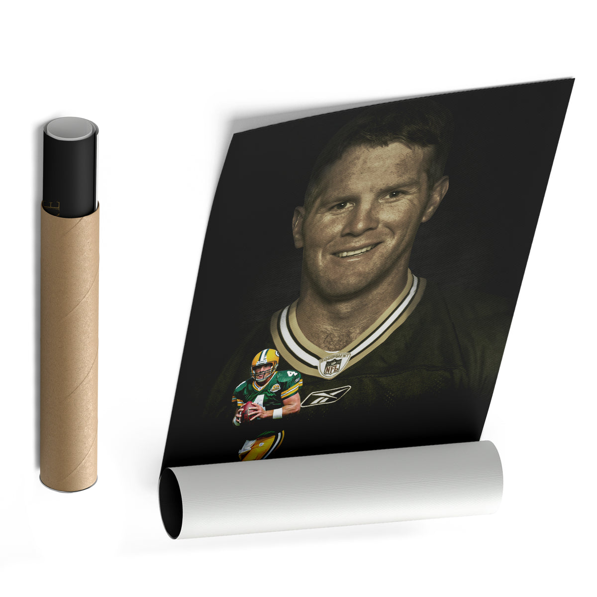 Brett Favre Green Bay Packers NFL Legend Canvas Wall Art – Football Art