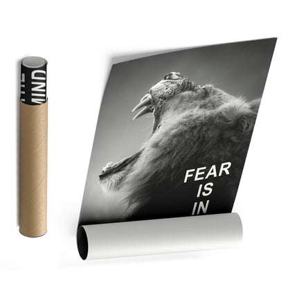 Lion Motivational Quote Canvas Wall Art Decor - Inspirational Wall Art for Home