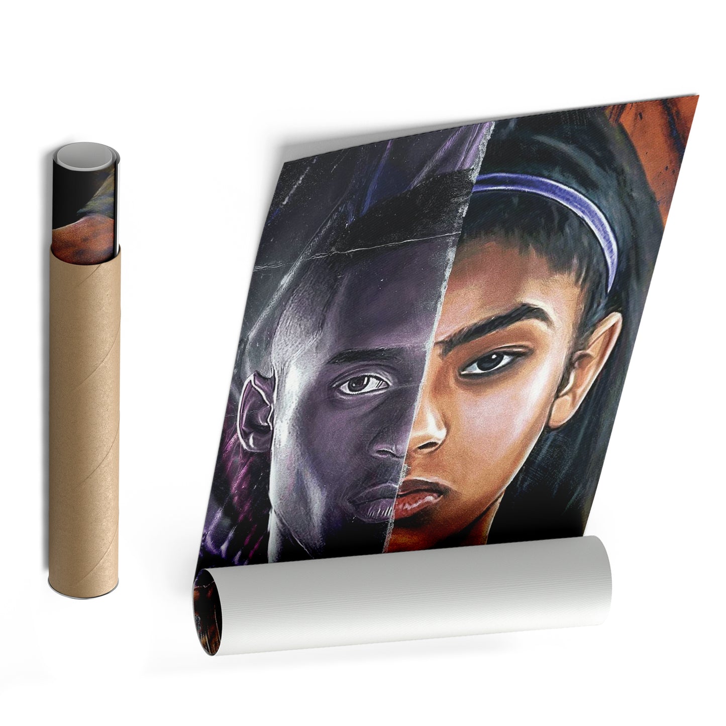 Kobe Gianna Canvas Wall Art – Mamba Legacy Family Print