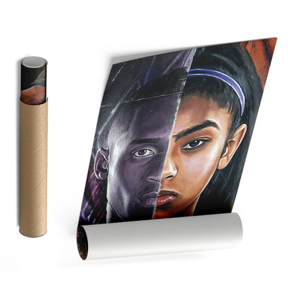 Kobe Gianna Canvas Wall Art – Mamba Legacy Family Print