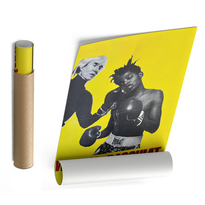 Warhol vs Basquiat Poster – Pop Art Canvas Wall Art Decor