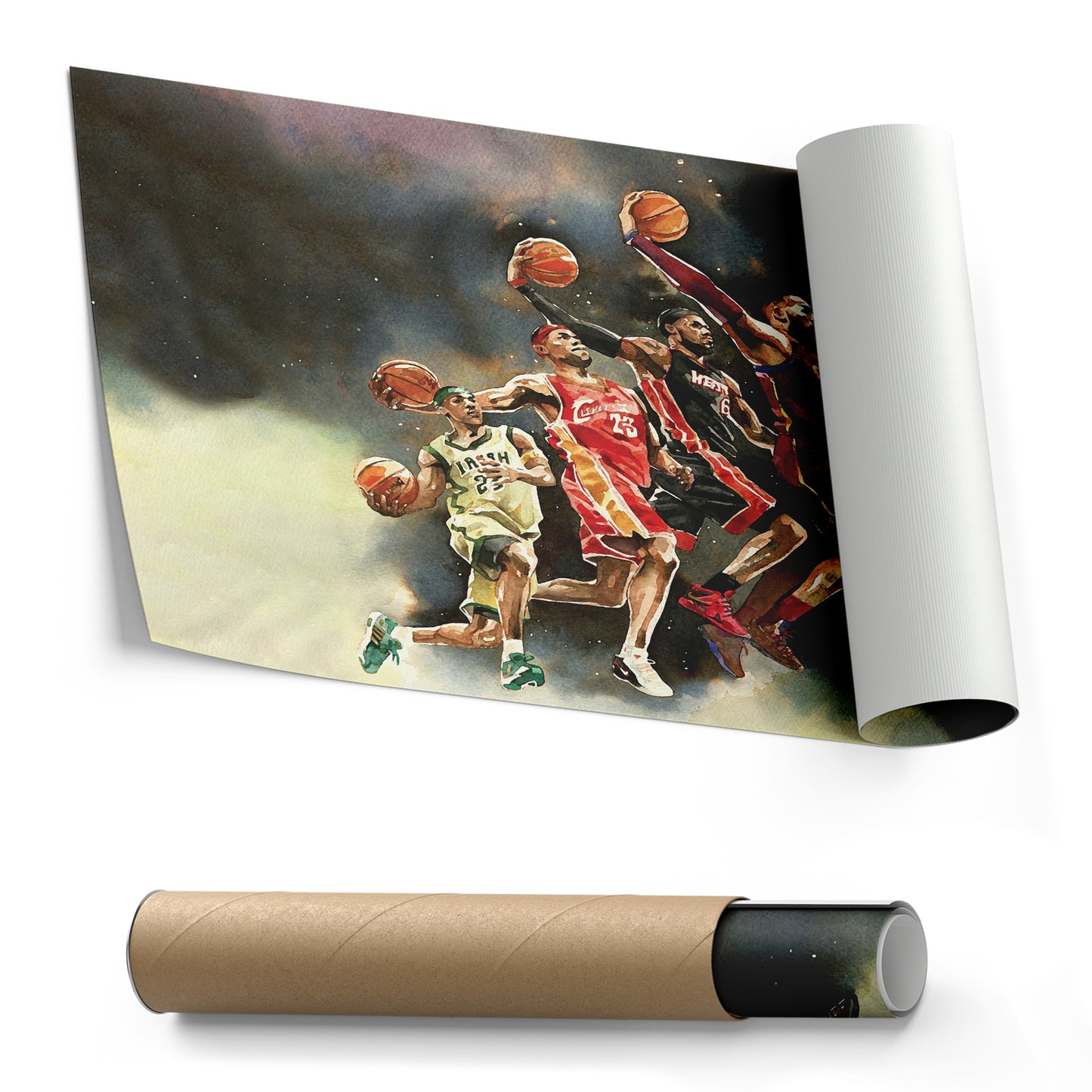 LeBron James Evolution Canvas Wall Art – NBA Legacy Print