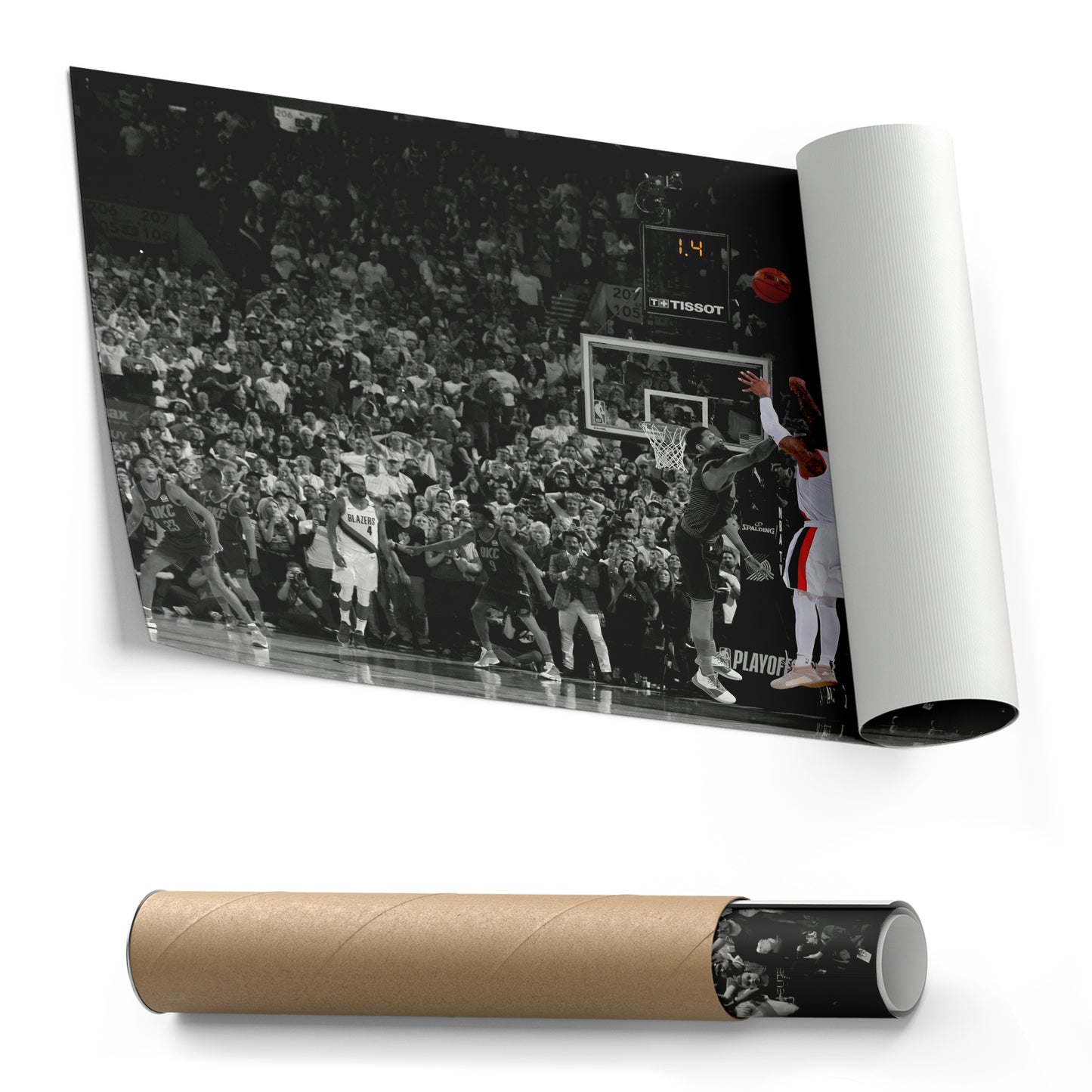 Damian Lillard Dame Time Canvas Wall Art – NBA Player Print for Home