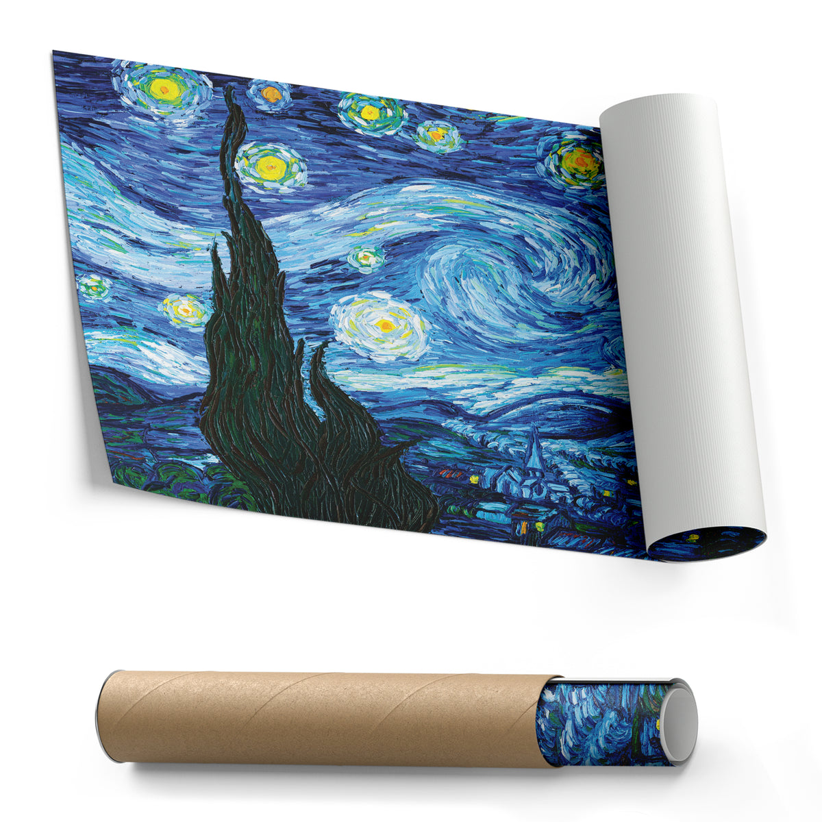 The Starry Night by Vincent Van Gogh Canvas Art - Classic Art Decor