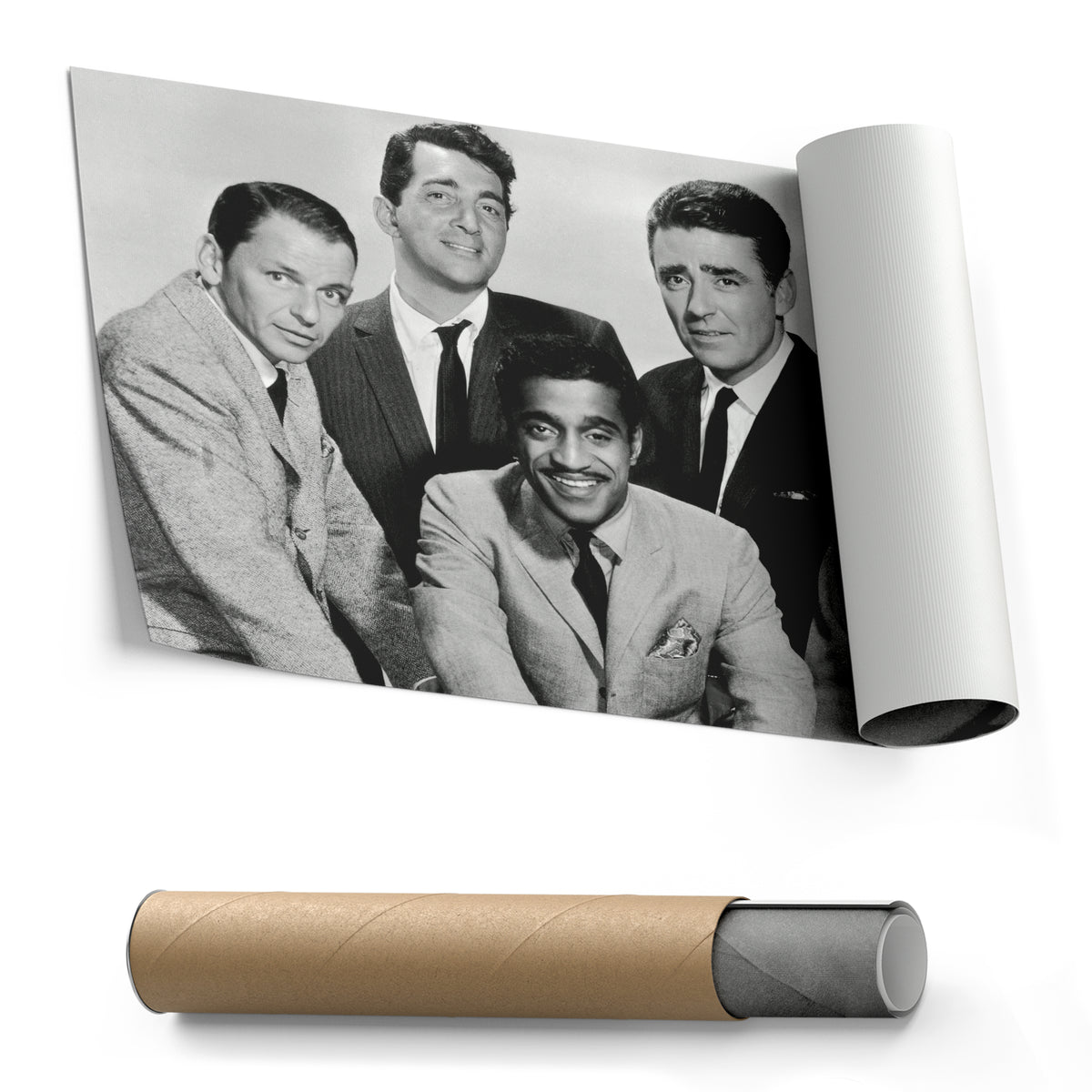 Rat Pack Black and White Canvas Art – Hollywood Legends Decor