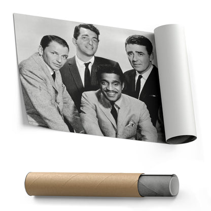 Rat Pack Black and White Canvas Art – Hollywood Legends Decor