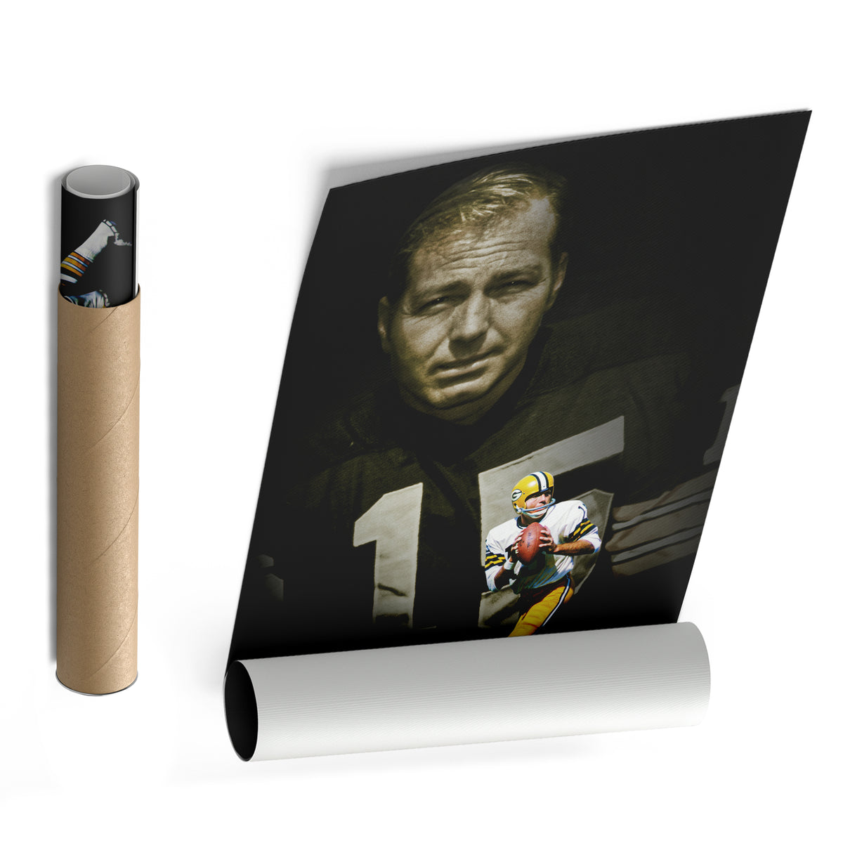 Bart Starr Green Bay Packers NFL Legend Canvas Art – Football Wall Decor