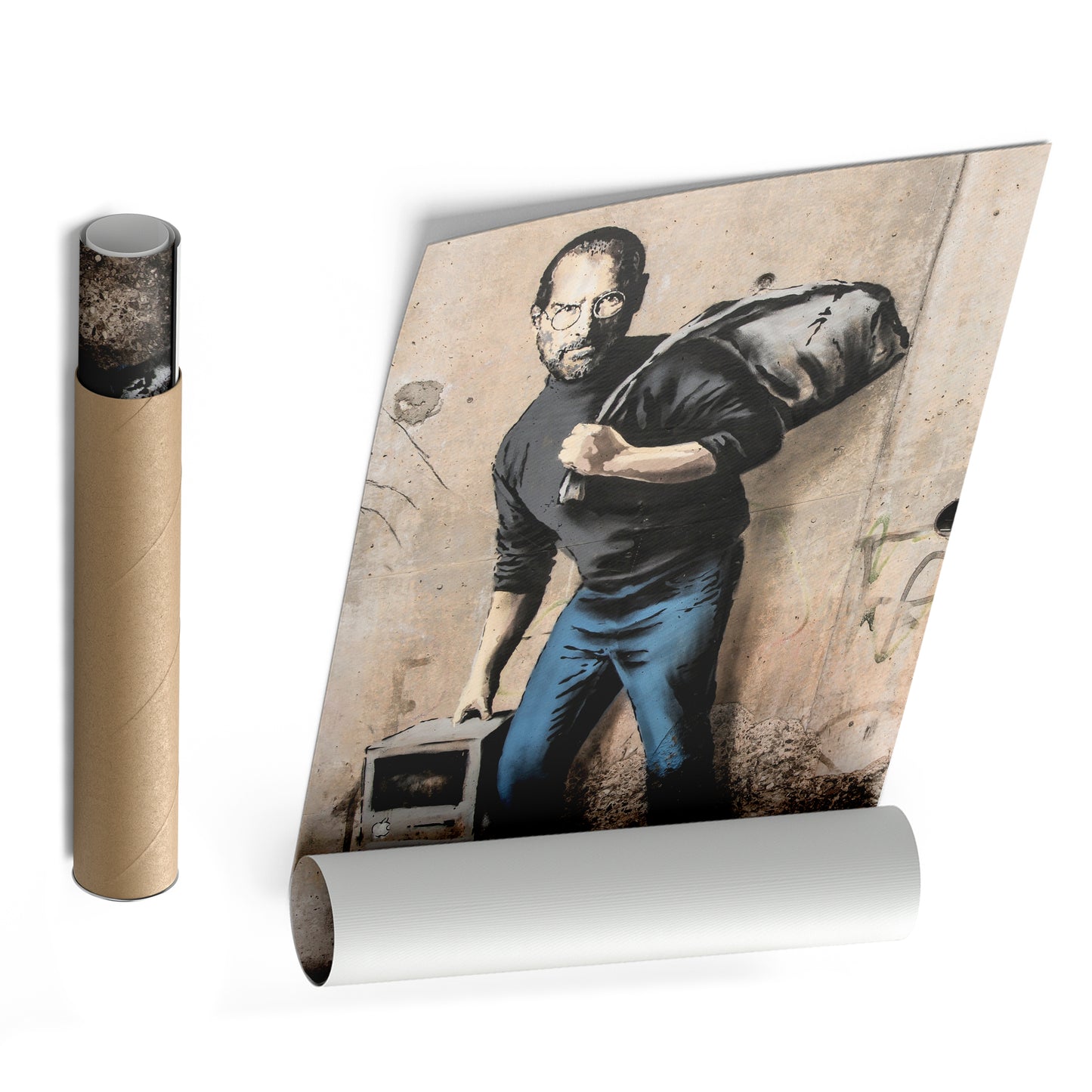 Banksy 'Steve Jobs' Canvas Print - Framed Wall Art