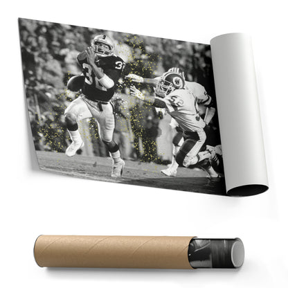 Marcus Allen Reverse Run Canvas Art - Raiders vs. Washington NFL Decor