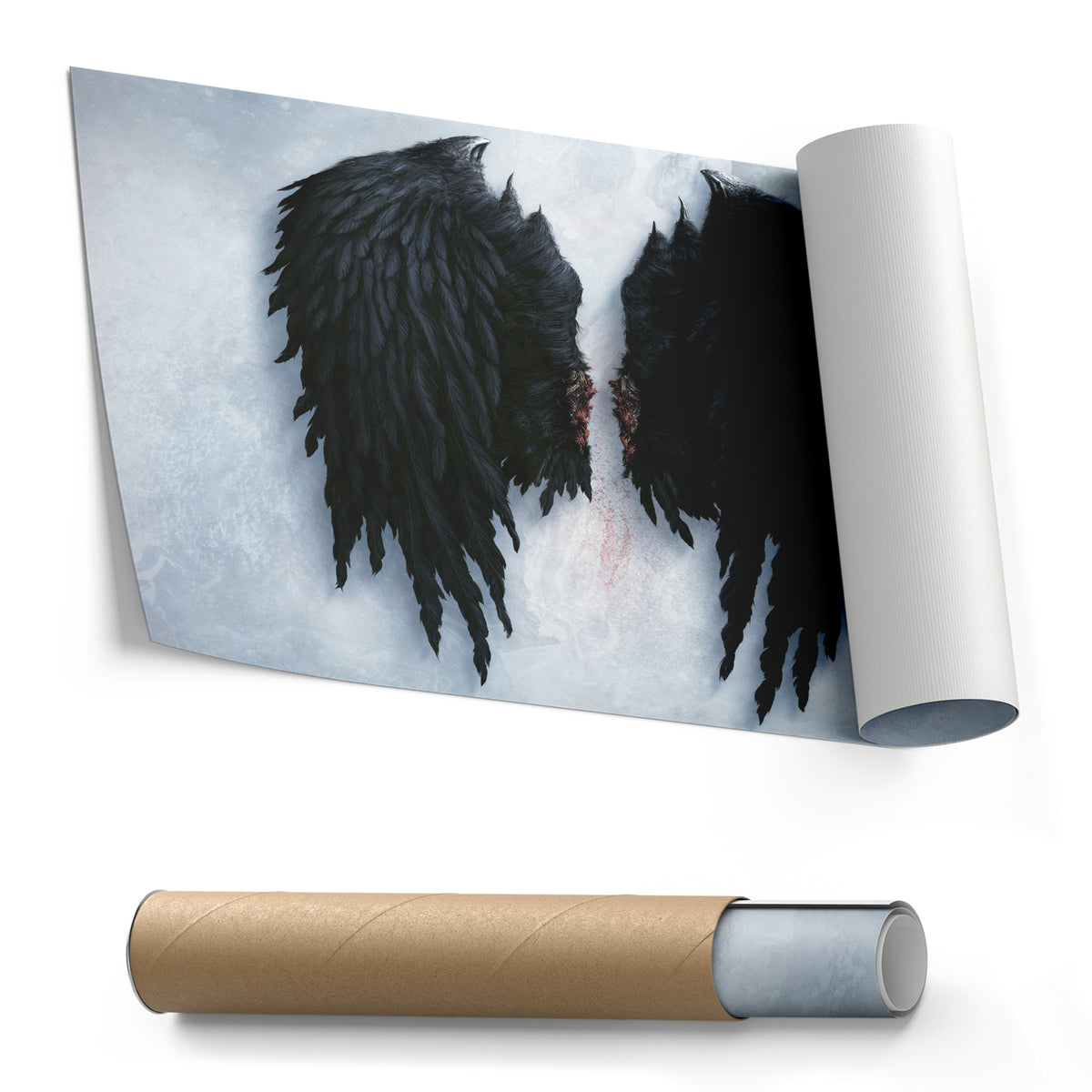 Banksy Angel Black Wings Canvas Wall Art – Bold Street Art Decor