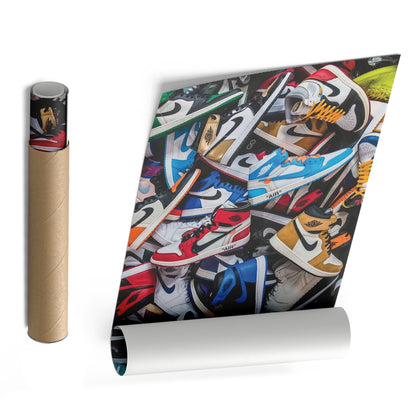 Air Jordan Sneakers Collection Canvas Wall Art Decor - Iconic Sports Sneaker Art
