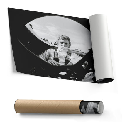 Steve McQueen Black and White Poster – Canvas Wall Art Decor