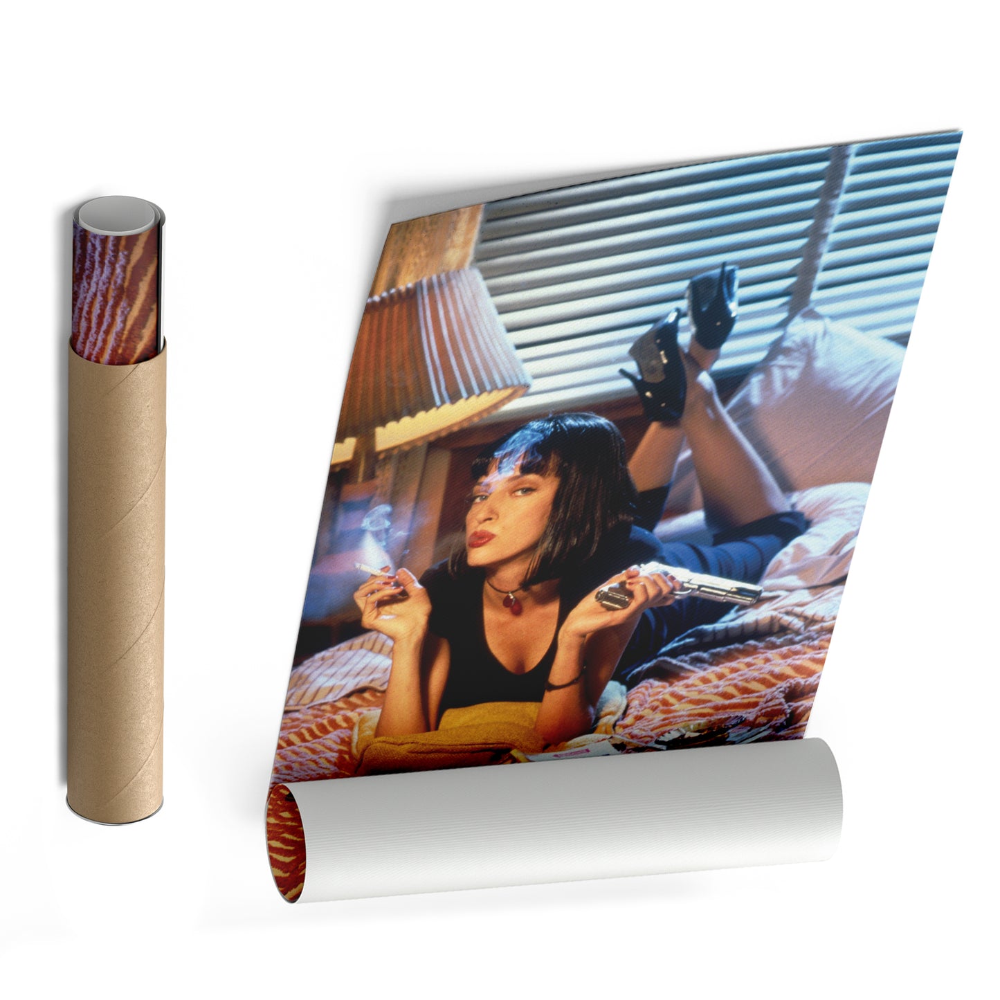 Pulp Fiction Uma Thurman Canvas Wall Art – Iconic Movie Star Decor