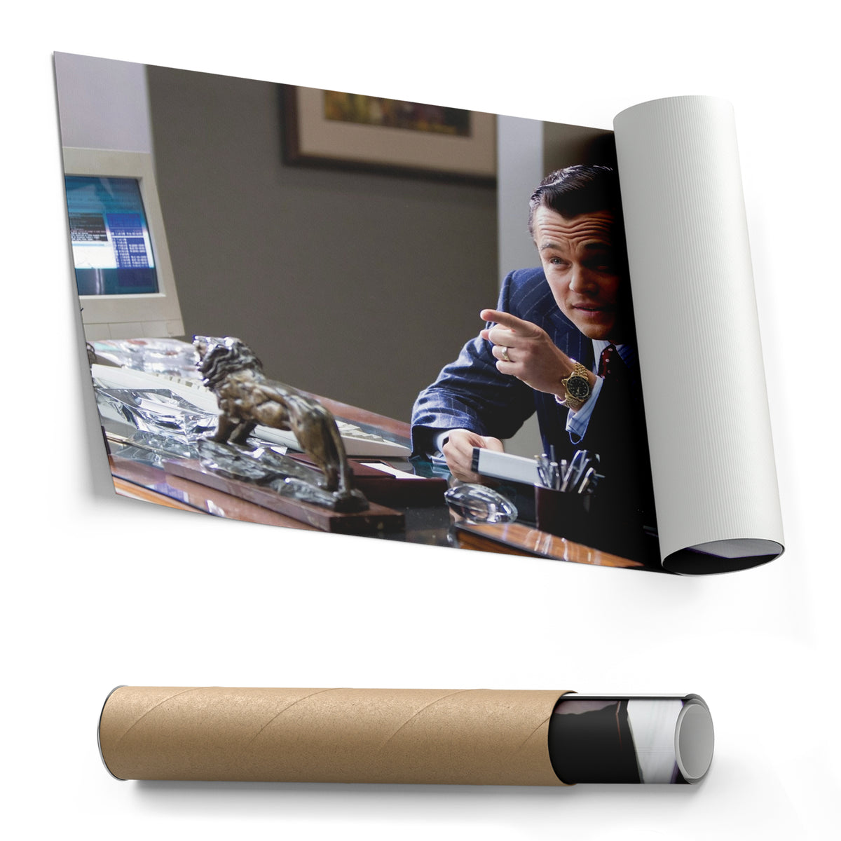 The Wolf of Wall Street Leonardo DiCaprio Movie Canvas Art – Timeless Cinematic Moment Decor