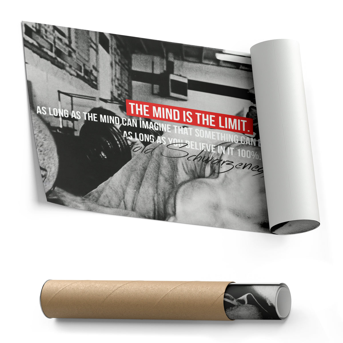 Arnold Schwarzenegger Motivational Quote Canvas Print – Wall Art for Home Office & Fitness Decor
