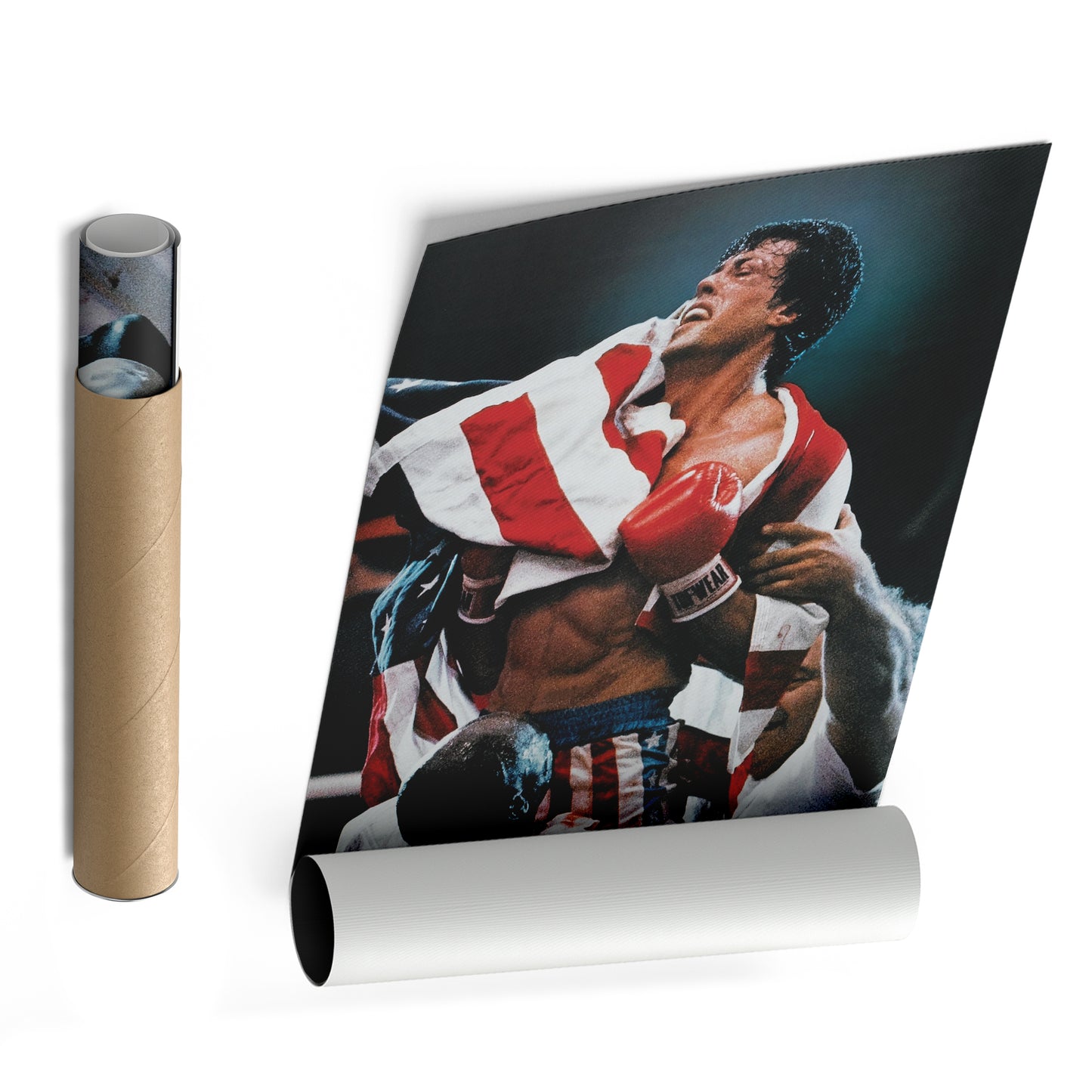 Rocky Balboa Celebrating Poster – Boxing Canvas Wall Art Decor