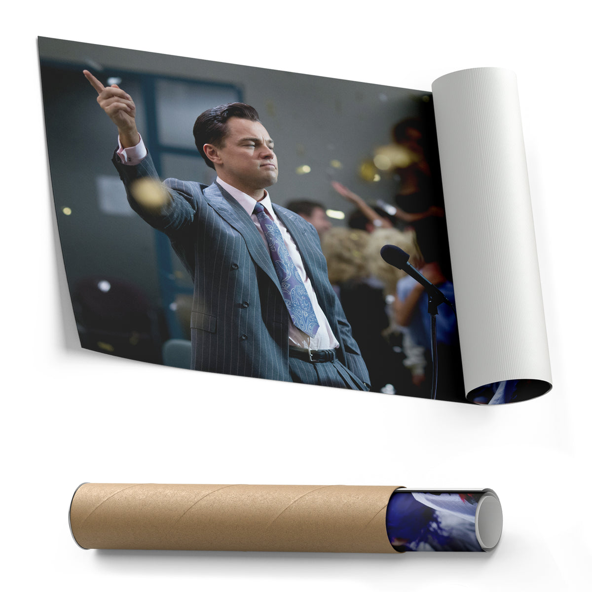 The Wolf of Wall Street Leonardo DiCaprio Canvas Wall Art – Legendary Movie Character Decor